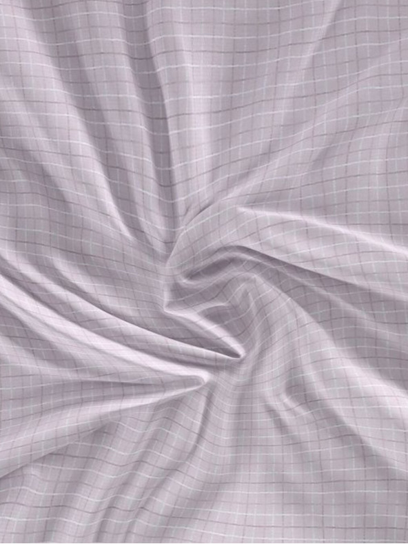 Kvalitex Satin Bettlaken Luxury Collection 140x200cm Káro lila Kvalitex