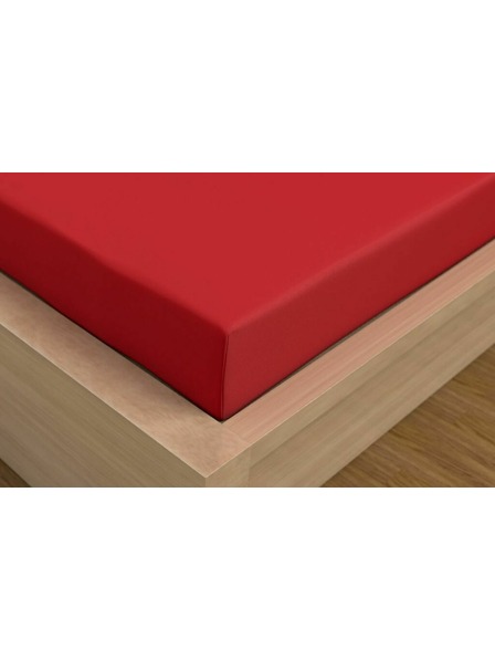 Kvalitex Satin-Spannbettlaken Luxury Collection 200x200cm rot Qualitex