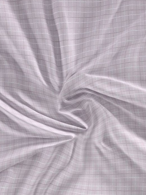 Kvalitex Satinbetttuch Luxury Collection 90x200cm Káro lila Kvalitex
