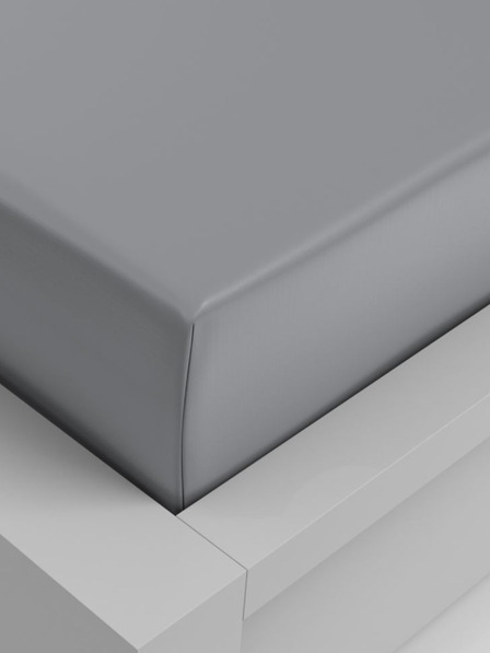 Kvalitex Spannbettlaken Viskose 160x200cm hellgrau Qualitex