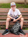 BAAGL  Schwarzes 3er Set skate ska: Rucksack, Mäppchen, Tasche Baagl