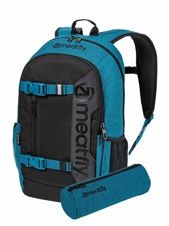 Meatfly Meatfly Rucksack Basejumper Petrol Meliert / Schwarz 22 L | Blau | Volumen 22 L