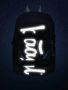 BAAGL  Schwarzes 3er Set Skate Bluelight: Rucksack, Mäppchen, Tasche Baagl