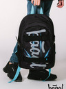 BAAGL  Schwarzes 3er Set Skate Bluelight: Rucksack, Mäppchen, Tasche Baagl