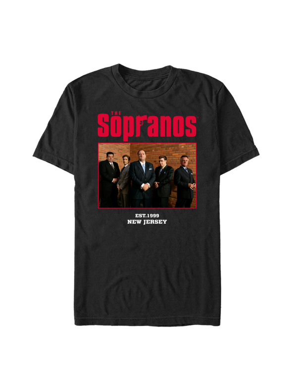 ZOOT.Fan Schwarzes T-shirt HBO The Sopranos Cast