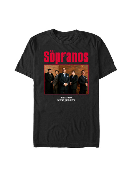 ZOOT.Fan Schwarzes T-shirt HBO The Sopranos Cast