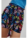 Moodo Dunkelblaue gemusterte Damen-Shorts Moodo