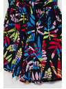 Moodo Dunkelblaue gemusterte Damen-Shorts Moodo