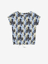 Moodo Blaue gemusterte Damenbluse Moodo