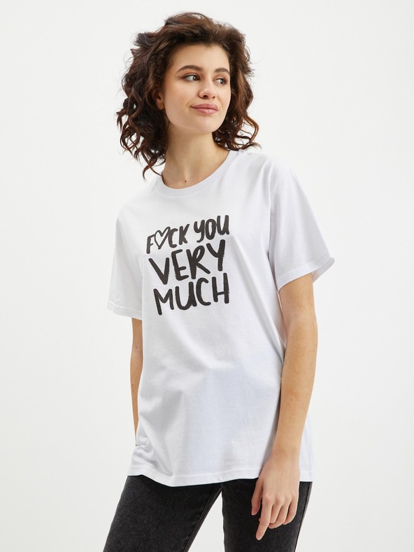 ZOOT.Original Weißes Frauen-T-Shirt Zoot Original Fuck you very much