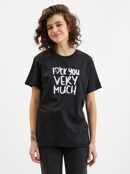 ZOOT.Original Schwarzes Frauen T-Shirt Zoot Original Fuck you very much