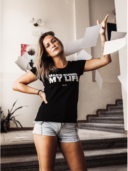 ZOOT.Original Schwarzes Unisex-T-Shirt ZOOT Original Marie Terezie