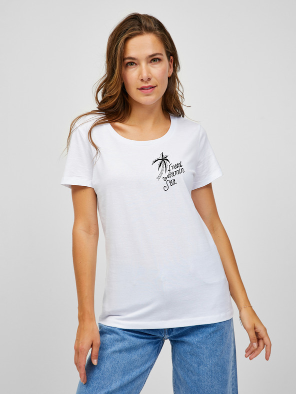 ZOOT.Original Weißes Frauen-T-Shirt ZOOT.Original Ich brauche Vitamin Meer