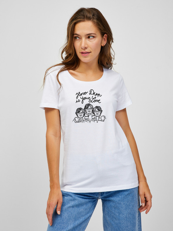 ZOOT.Original Weißes Damen Zoot Original Depp Love T-Shirt