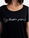 ZOOT.Original Schwarzes Damen-T-Shirt ZOOT Original "Schreiben wir heute?"