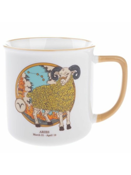 Casa de Engel Porzellanbecher, Sternzeichen - Widder, 460ml, 6/36