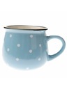 Casa de Engel Keramischer Becher - hellblau mit Punkten, 770ml, 6/24