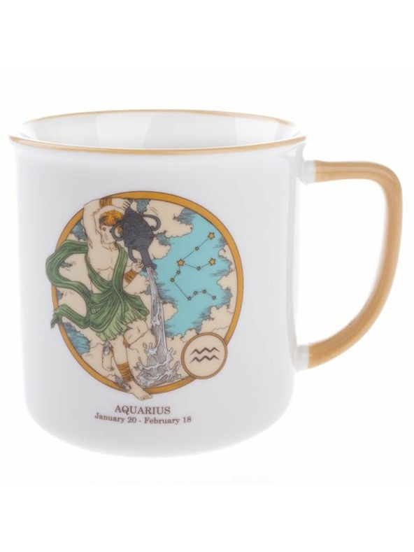 Casa de Engel Porzellan-Tasse, Sternzeichen - Wassermann, 460ml, 6/36
