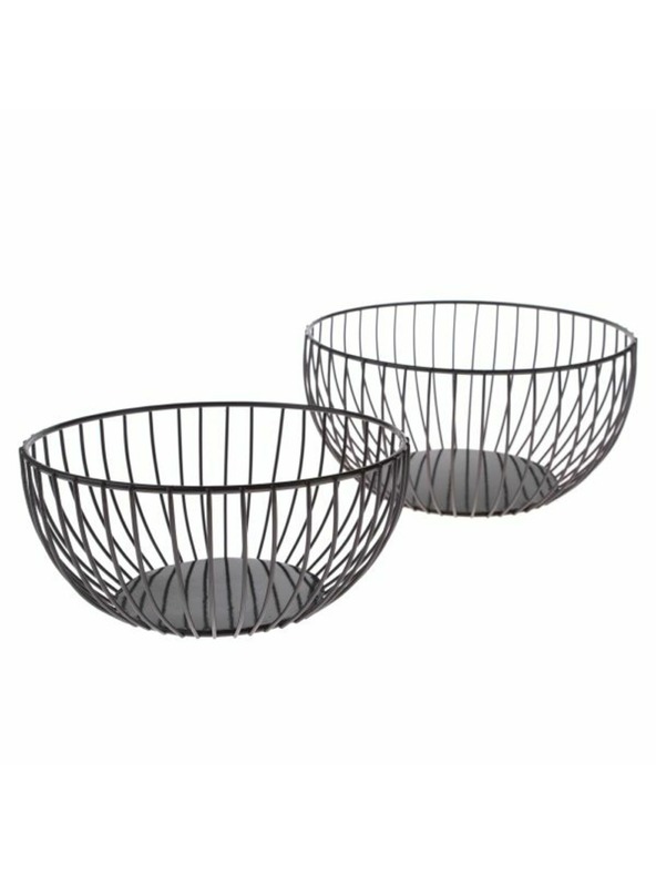 Casa de Engel Metallschale, schwarz - 2er-Set, 0/6