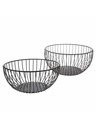 Casa de Engel Metallschale, schwarz - 2er-Set, 0/6