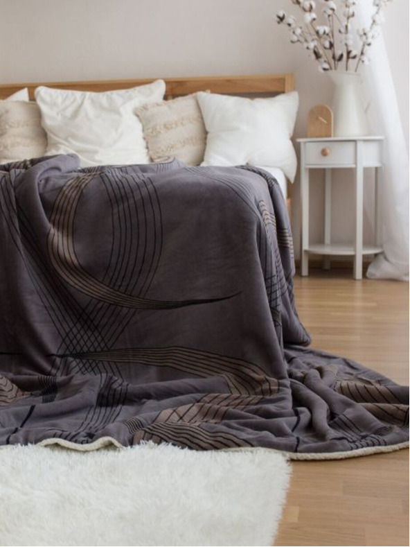 Kvalitex Lammfell-Decke 150x200cm Goldband Kvalitex