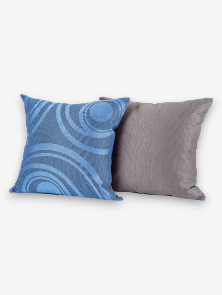 Kvalitex Blaues Kissen Circles 40x40cm Kvalitex