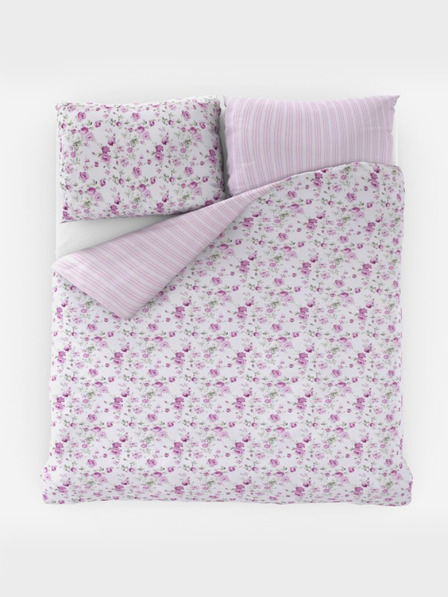 Kvalitex Baumwollbettwäsche PROVENCE COLLECTION 140x200, 70x90cm VIENTO rosa