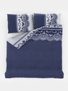 Kvalitex Klassische Bettwäsche Baumwolle STANDARD 140x200, 70x90cm Canzone blau Kvalitex