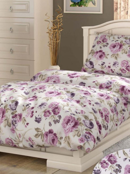 Kvalitex Französische Baumwollbettwäsche PROVENCE COLLECTION 200x200, 70x90cm Daniela lila