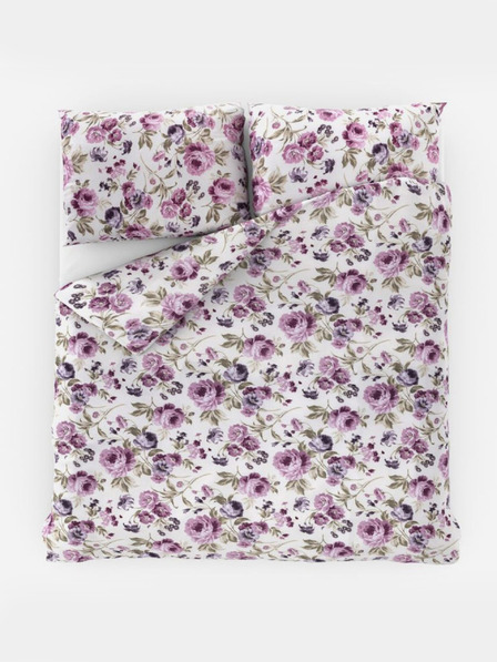Kvalitex Französische Baumwollbettwäsche PROVENCE COLLECTION 200x200, 70x90cm Daniela lila
