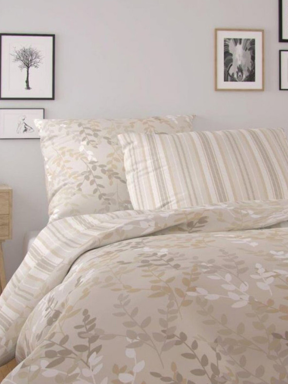 Kvalitex Französische Baumwollbettwäsche NORDIC COLLECTION 220x200, 70x90cm ASTRID