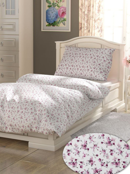 Kvalitex Baumwollbettwäsche Provence Collection 140x200, 70x90cm Violeta lila Qualitex