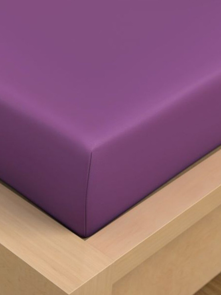 Kvalitex Baumwoll-Bettlaken 150x230cm lila Kvalitex