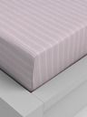 Kvalitex Baumwoll-Spannbettlaken 140x200cm rosa gestreift Kvalitex