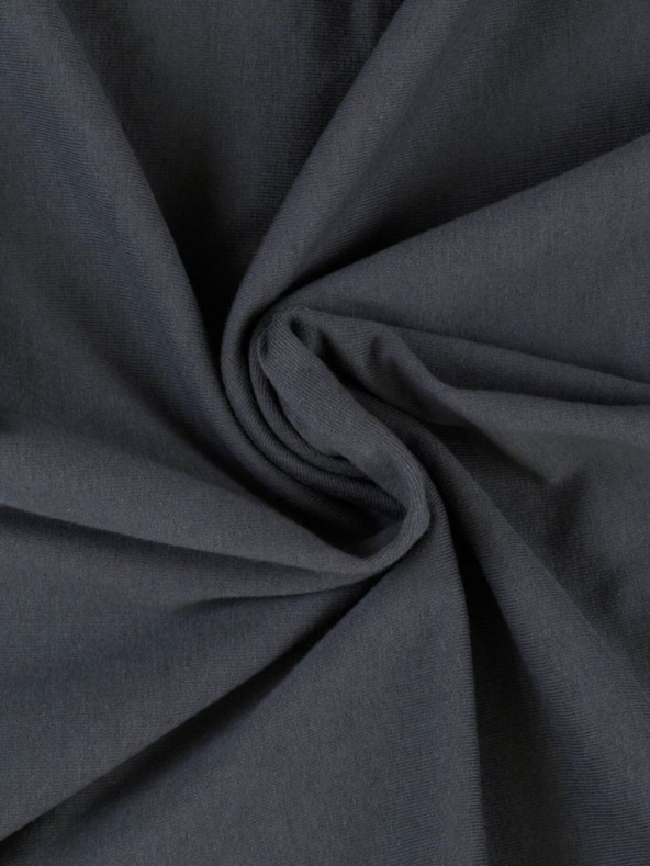 Kvalitex Jersey-Spannbettlaken Einzelbett 120x200cm dunkelgrau Kvalitex