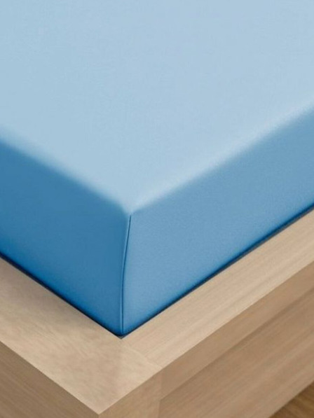 Kvalitex Jersey Laken mit Lycra 120x200cm hellblau Kvalitex