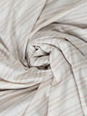 Kvalitex Baumwoll-Spannbettlaken 200x200cm beige gestreift Kvalitex