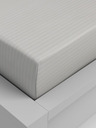 Kvalitex Baumwoll-Spannbettlaken 200x200cm beige gestreift Kvalitex