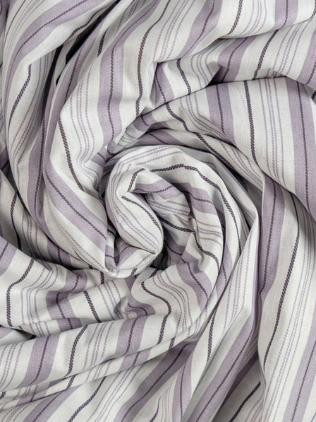 Kvalitex Baumwollspannbetttuch 180x200cm lila gestreift Kvalitex