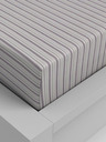 Kvalitex Baumwollspannbetttuch 180x200cm lila gestreift Kvalitex
