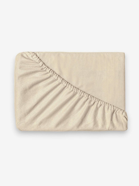 Kvalitex Flanell Spannbetttuch 80x200cm hellbeige
