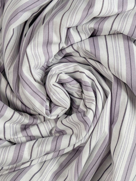 Kvalitex Baumwoll-Spannbettlaken 100x200cm lila gestreift Kvalitex