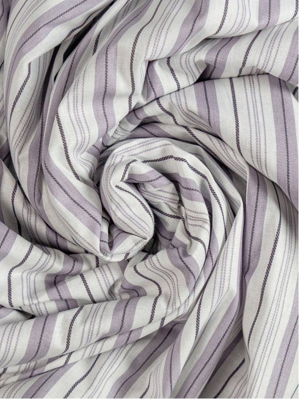 Kvalitex Baumwoll-Spannbettlaken 100x200cm lila gestreift Kvalitex