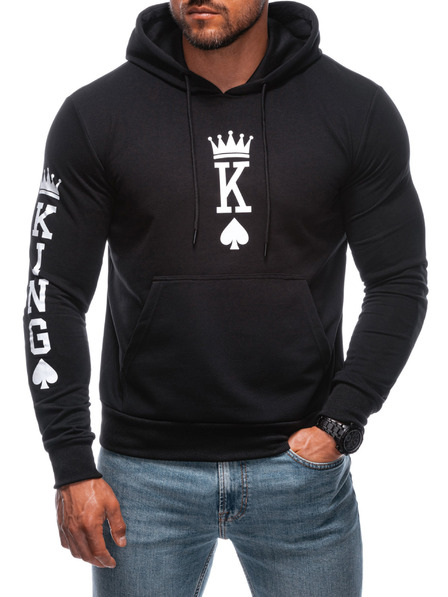 Edoti EDOTI Herren-Kapuzenpullover, schwarz