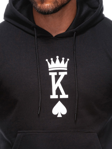 Edoti EDOTI Herren-Kapuzenpullover, schwarz