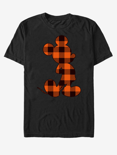 ZOOT.Fan Schwarzes Unisex-T-Shirt Disney Autumn Buffalo Check Mickey