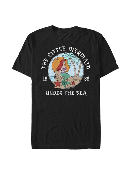 ZOOT.Fan Schwarzes Herren-T-Shirt Disney Mermaid Beach_90.psd