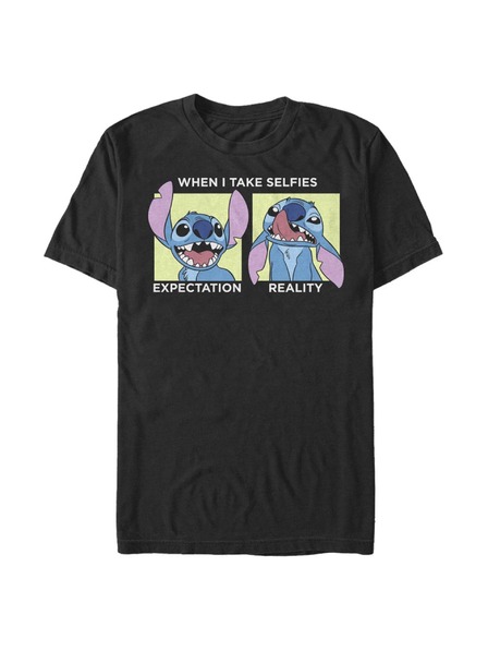 ZOOT.Fan Schwarzes Herren T-Shirt Disney Stitch Selfie