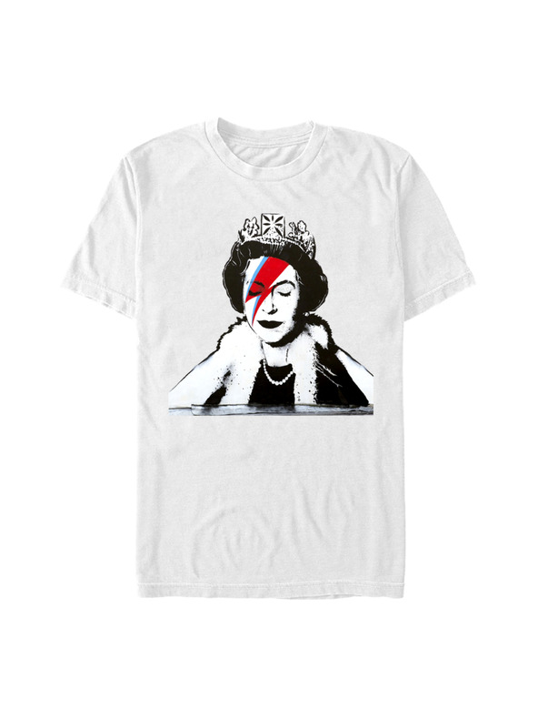 ZOOT.Fan Weißes Banksy (Brandalised) Bansky Queen Ziggy T-shirt