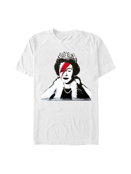 ZOOT.Fan Weißes Banksy (Brandalised) Bansky Queen Ziggy T-shirt